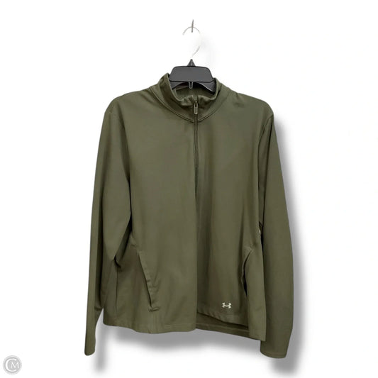 Athletic Jacket By Under Armour In Green, Size: 1x