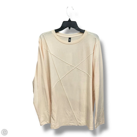 Top 3/4 Sleeve Basic By Cme In Cream, Size: 2x