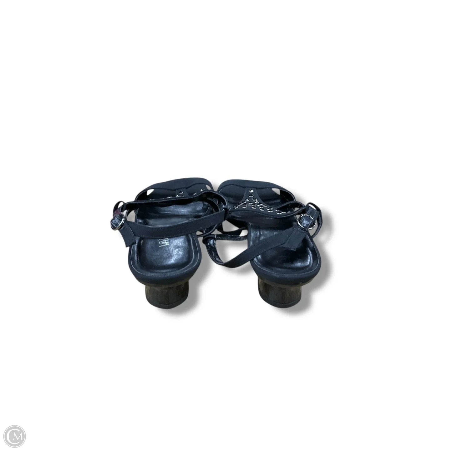 Sandals Heels Wedge By Vaneli In Black, Size: 8.5