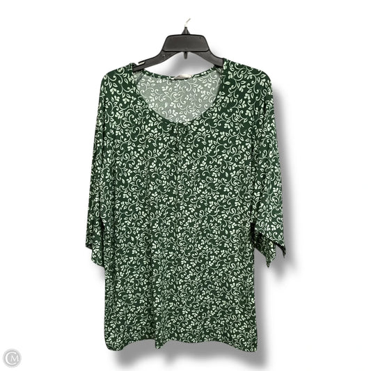 Top Short Sleeve By Clothes Mentor In Green, Size: Xxl