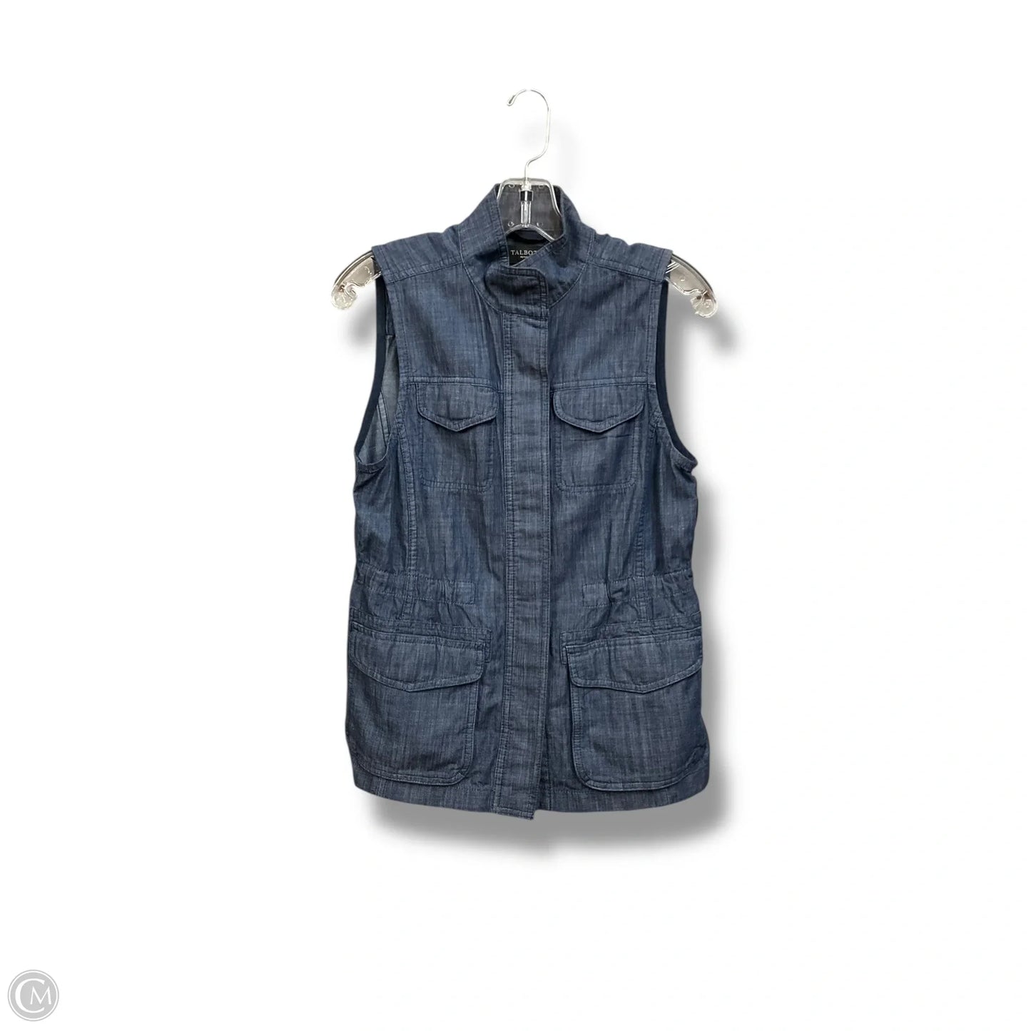 Vest Other By Talbots In Blue Denim, Size: Sp