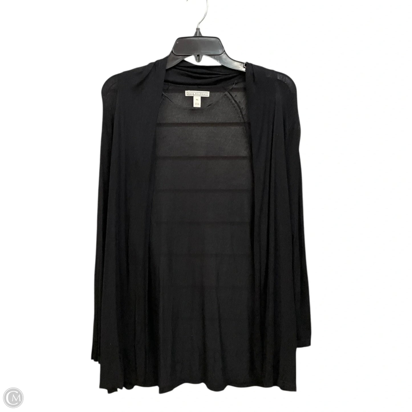 Cardigan By Dana Buchman In Black, Size: Xl