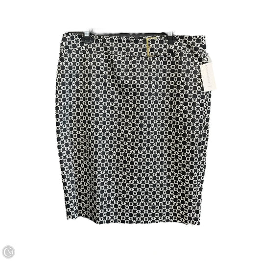 Skirt Midi By Charter Club In Black & Cream, Size: 14