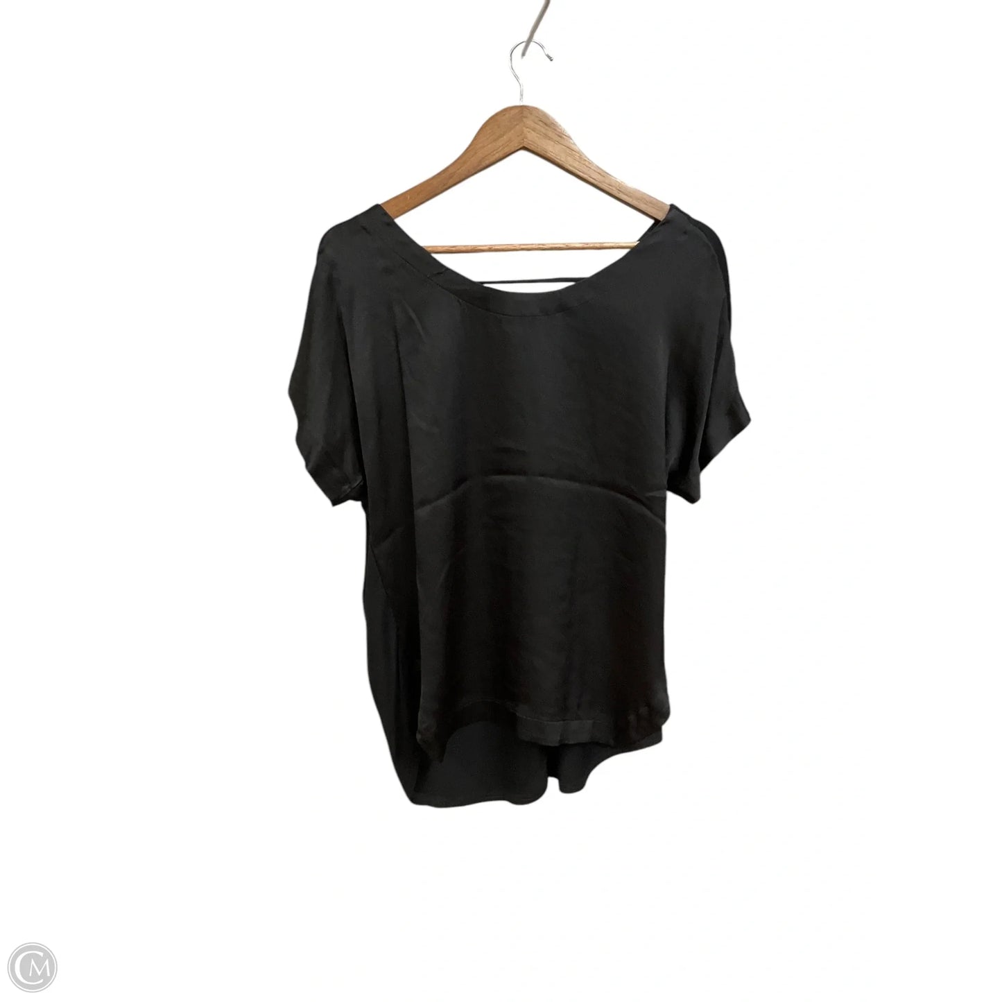 Top Short Sleeve By White House Black Market In Black, Size: M