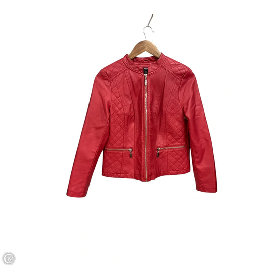 Jacket Moto By Alfani In Red, Size: Mp