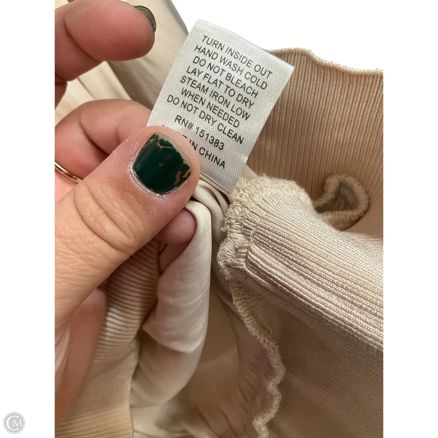 Top Short Sleeve By Current Air In Beige, Size: S