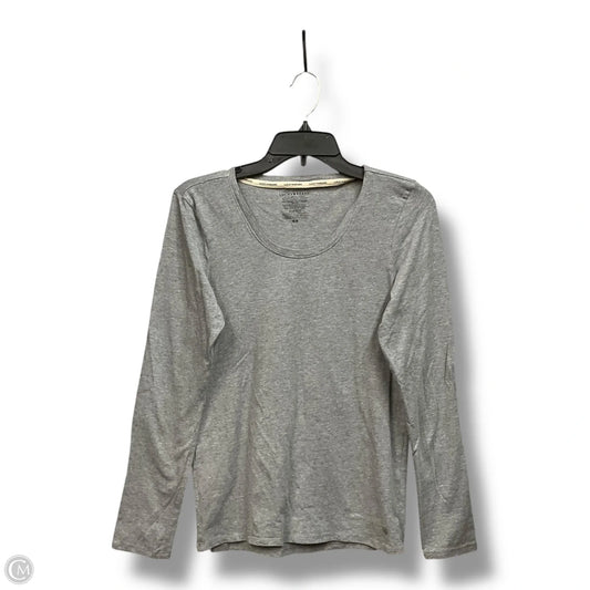 Top Long Sleeve Basic By Lucky Brand In Grey, Size: M