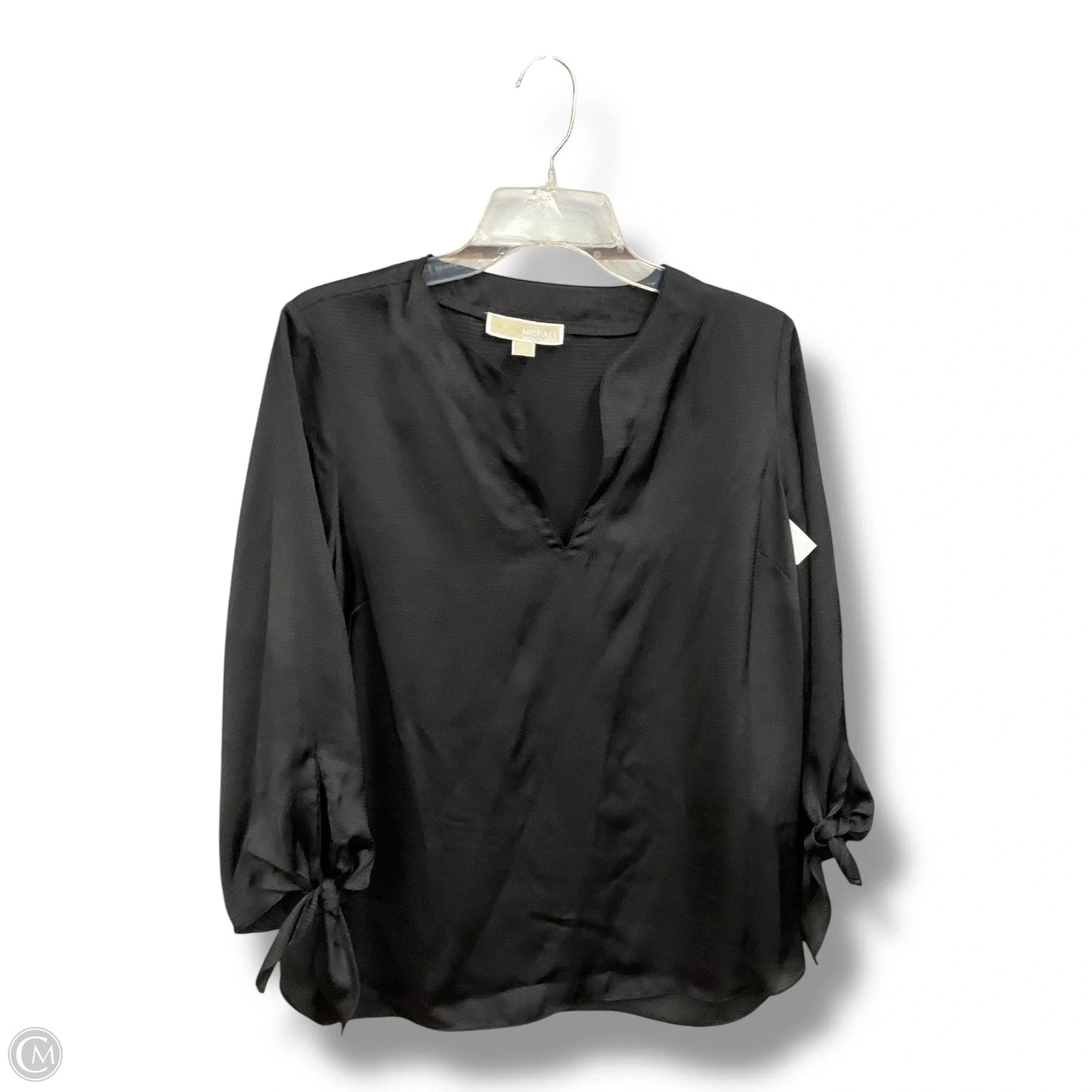 Blouse Long Sleeve By Michael By Michael Kors In Black, Size: L