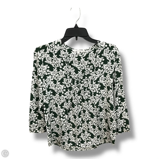 Blouse 3/4 Sleeve By Clothes Mentor In Green, Size: M