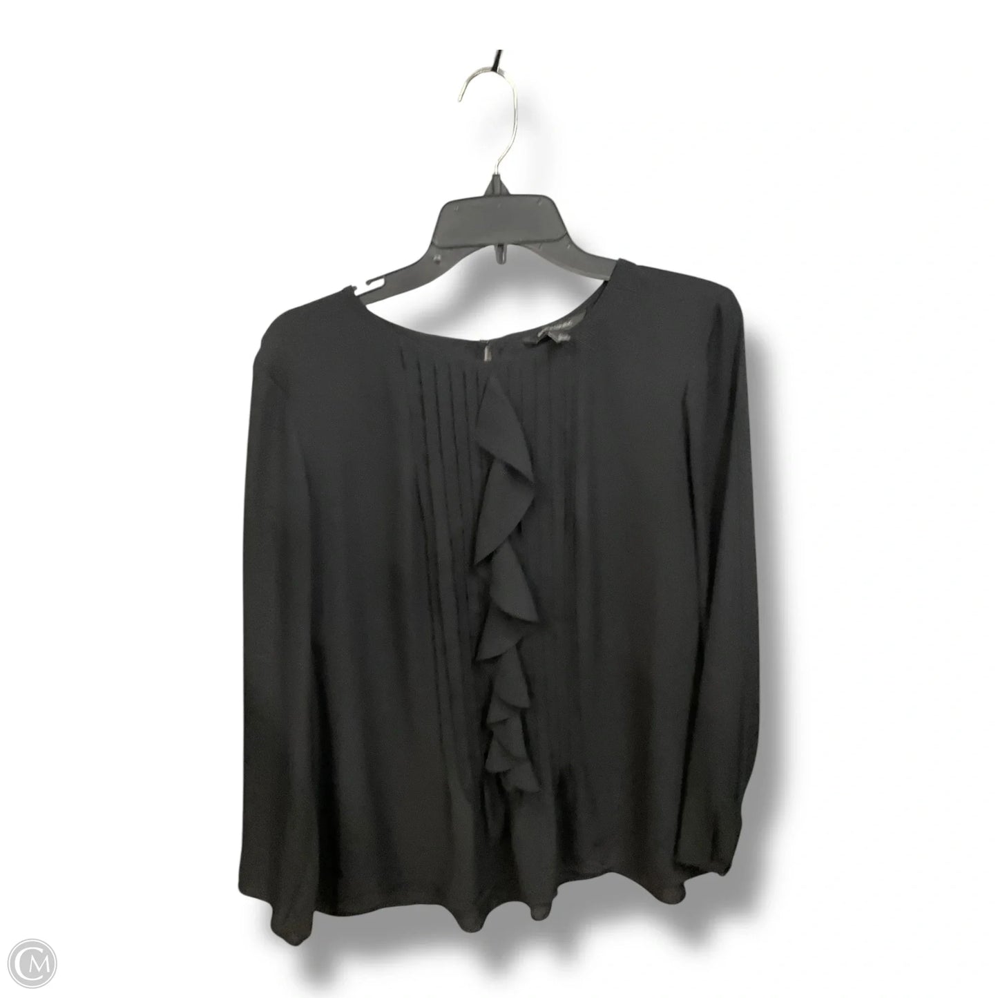 Blouse Long Sleeve By Banana Republic In Black, Size: L