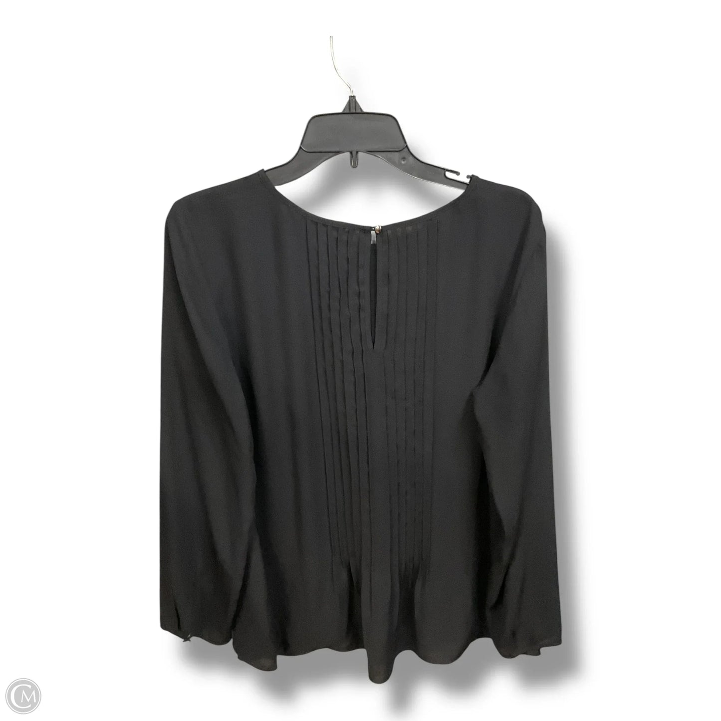 Blouse Long Sleeve By Banana Republic In Black, Size: L