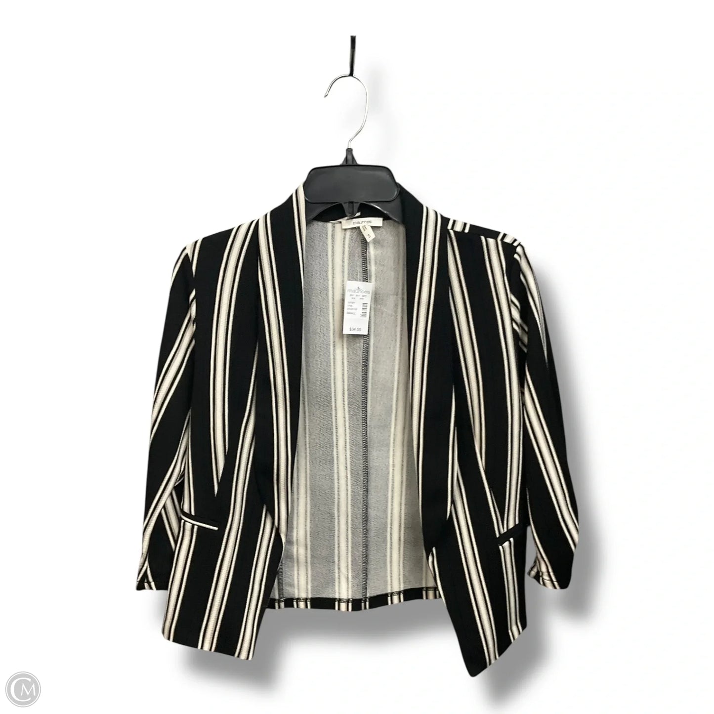 Blazer By Maurices In Striped Pattern, Size: S