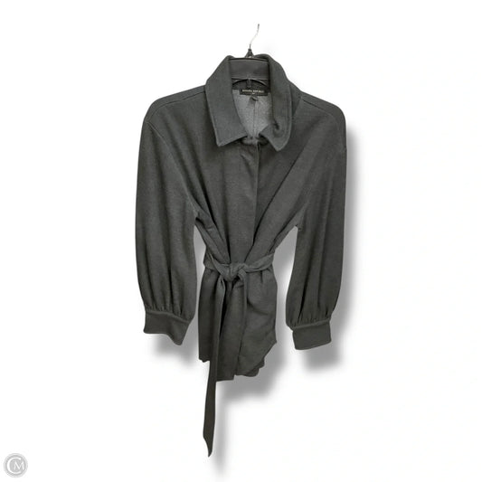 Jacket Shirt By Banana Republic In Grey, Size: S