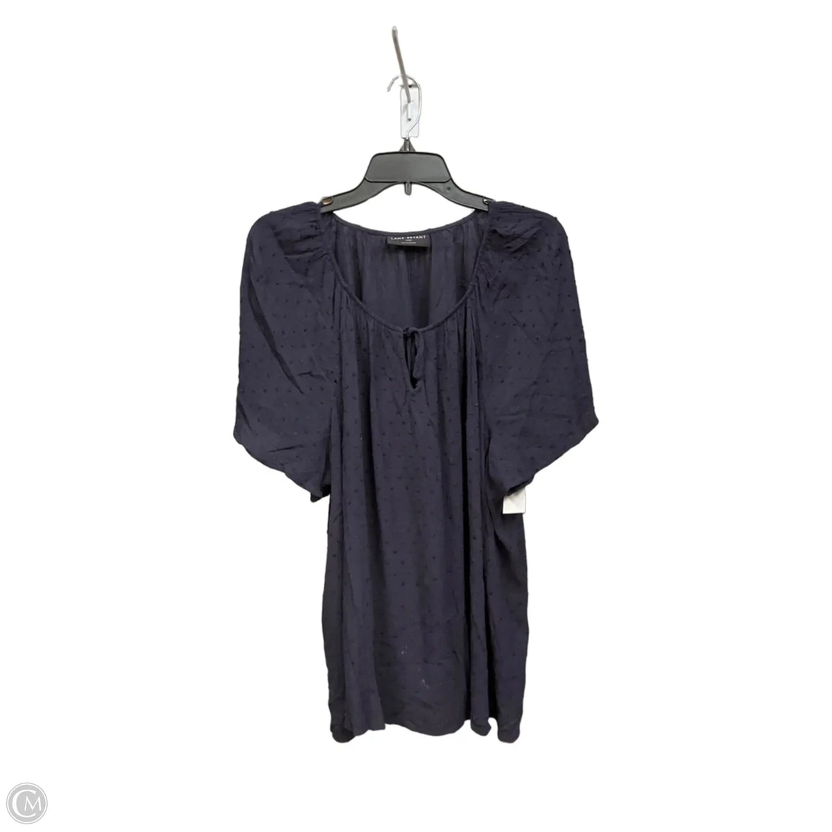 Top Short Sleeve Basic By Lane Bryant In Navy, Size: 3x