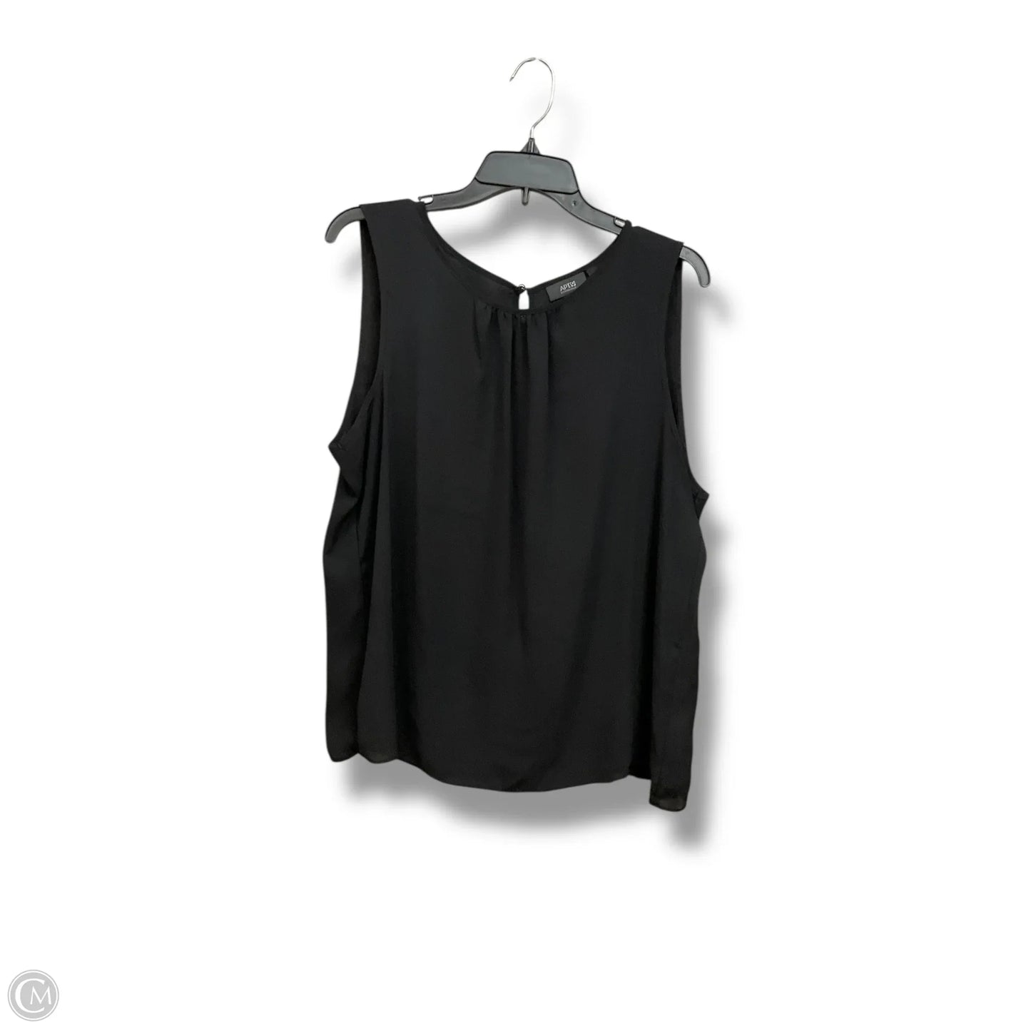 Blouse Sleeveless By Apt 9 In Black, Size: Xl