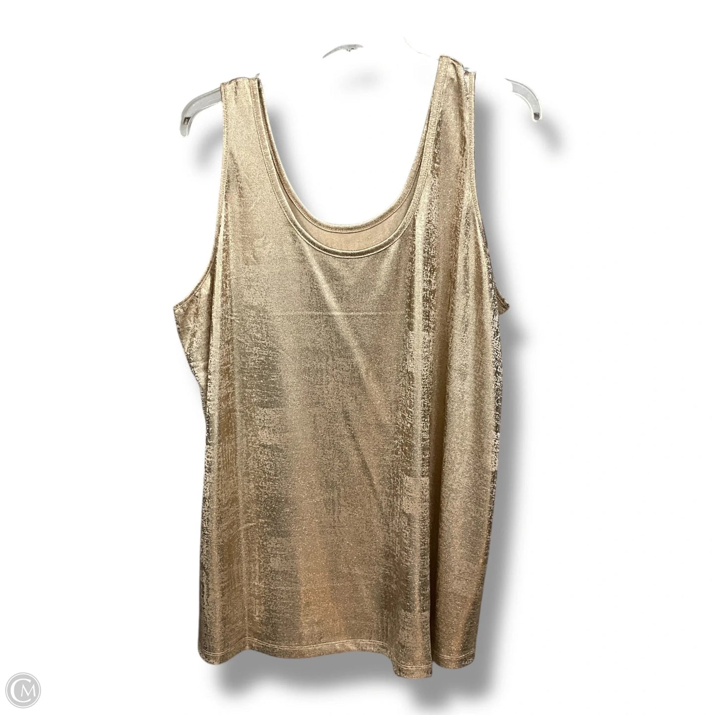 Blouse Sleeveless By Romans In Gold, Size: 2x