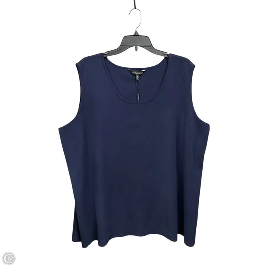 Top Sleeveless Basic By Ming Wang In Navy, Size: 3x