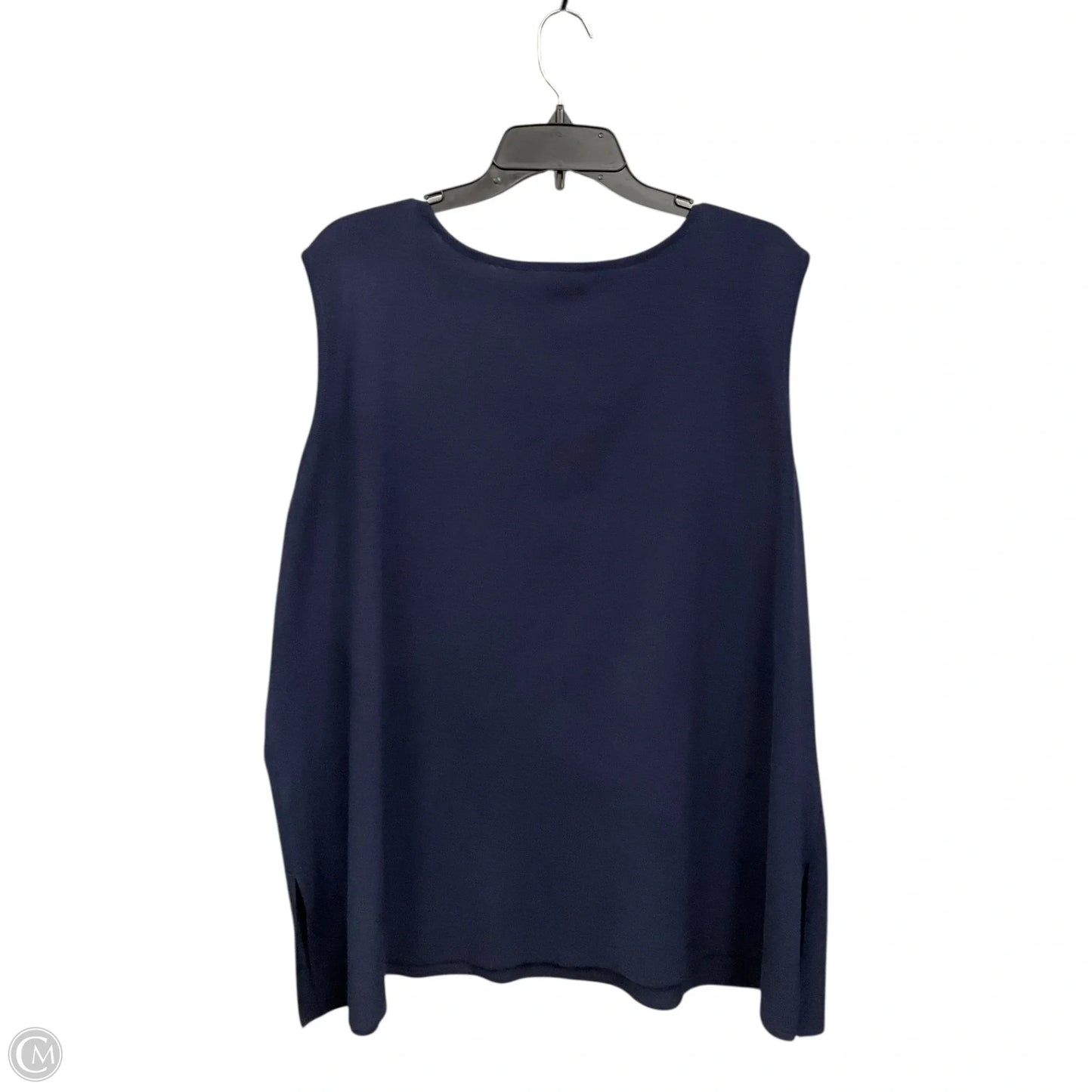 Top Sleeveless Basic By Ming Wang In Navy, Size: 3x