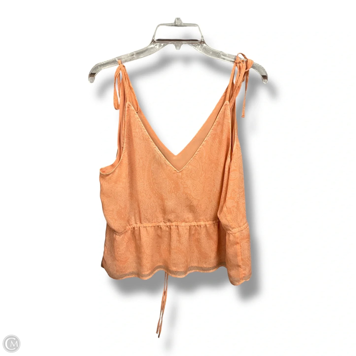 Top Sleeveless By Express In Peach, Size: Xl