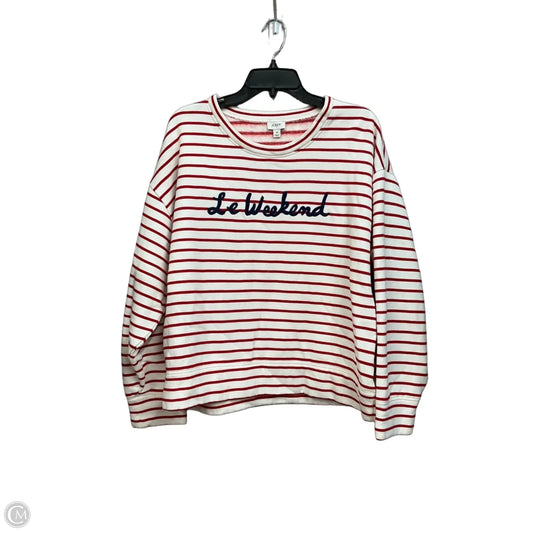 Sweatshirt Crewneck By J. Crew In Striped Pattern, Size: Xl