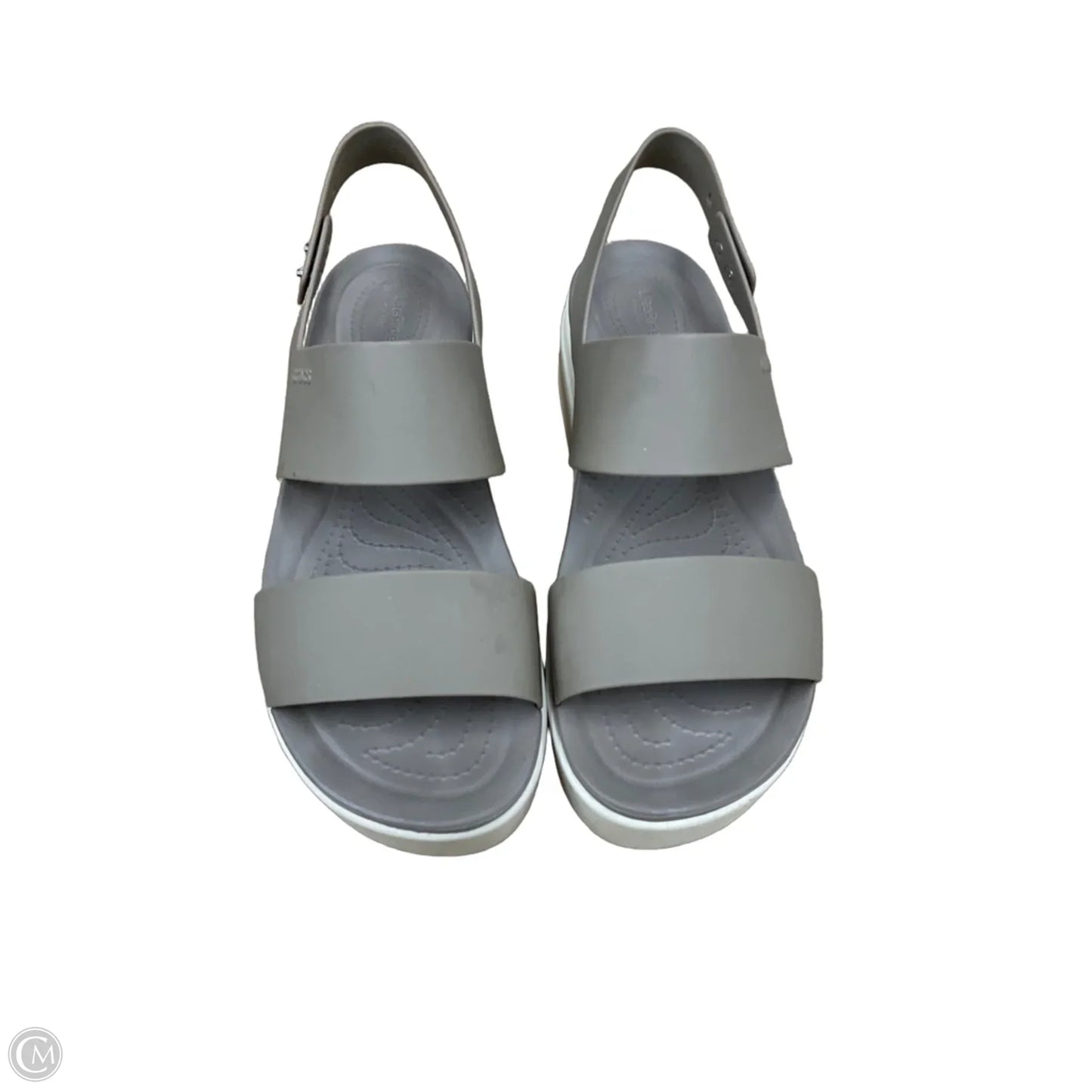 Sandals Flats By Crocs In Tan, Size: 10