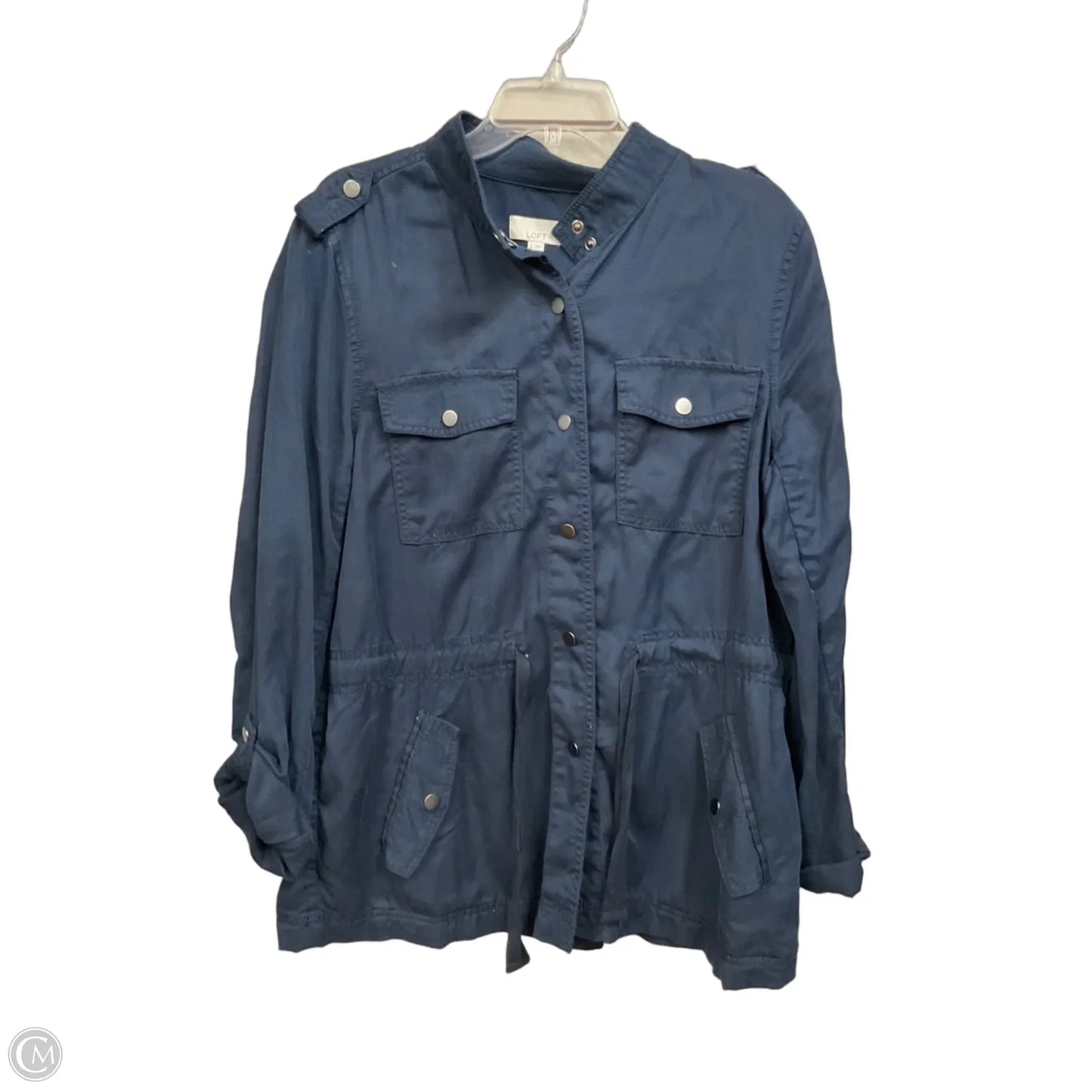Jacket Utility By Loft In Blue, Size: L