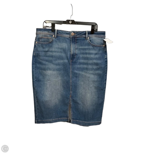 Skirt Midi By J. Jill In Blue Denim, Size: 14