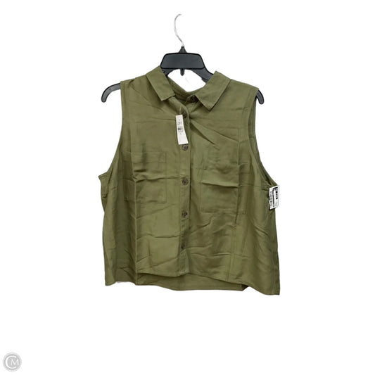 Top Sleeveless By Loft In Green, Size: Xl