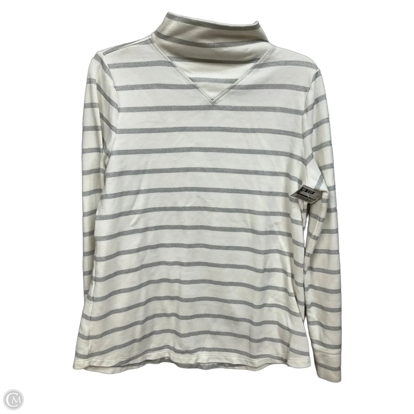 Top Long Sleeve By Talbots In Striped Pattern, Size: L