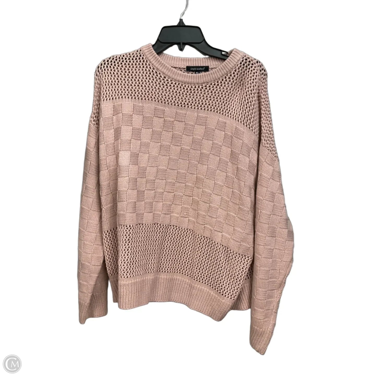 Sweater By Simply Southern In Pink, Size: Xl