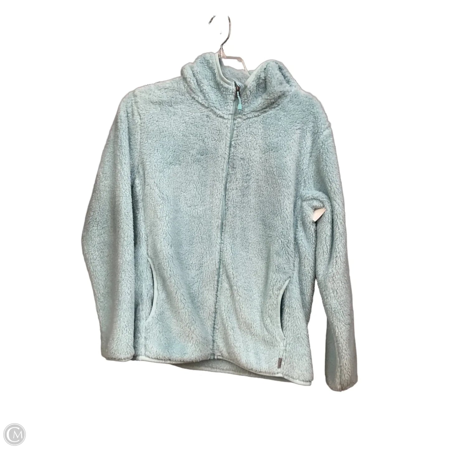 Jacket Fleece By Eddie Bauer In Blue, Size: M