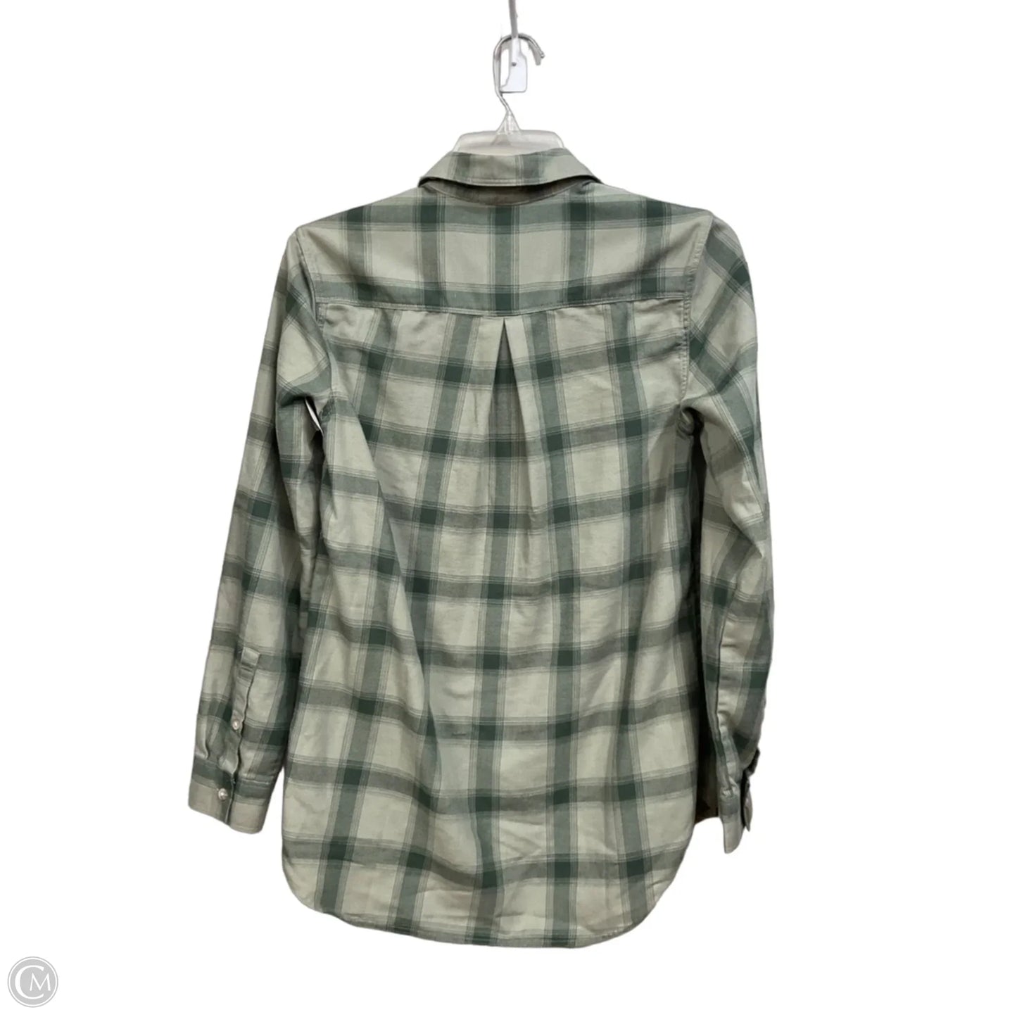 Top Long Sleeve By Eddie Bauer In Plaid Pattern, Size: Xs