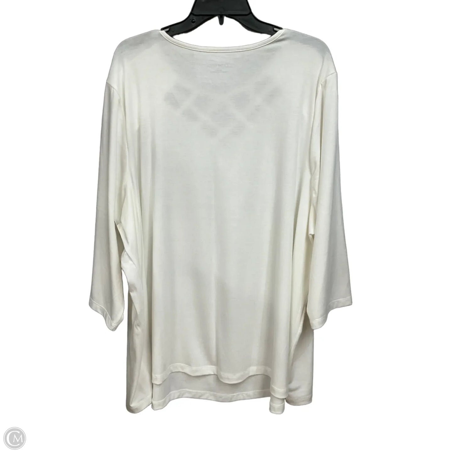 Top Long Sleeve By Catherines In White, Size: 3x