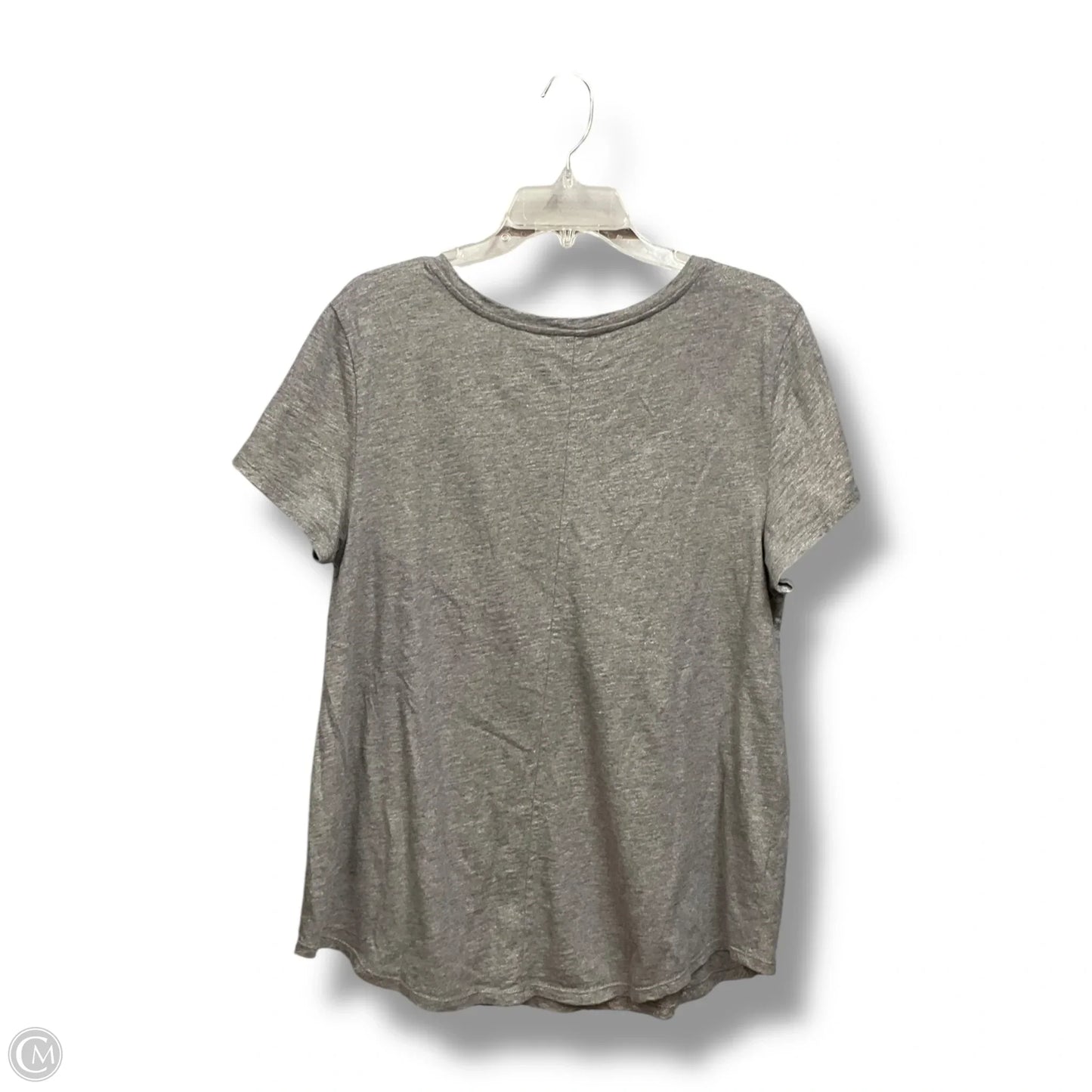 Top Short Sleeve Basic By Loft In Grey, Size: L