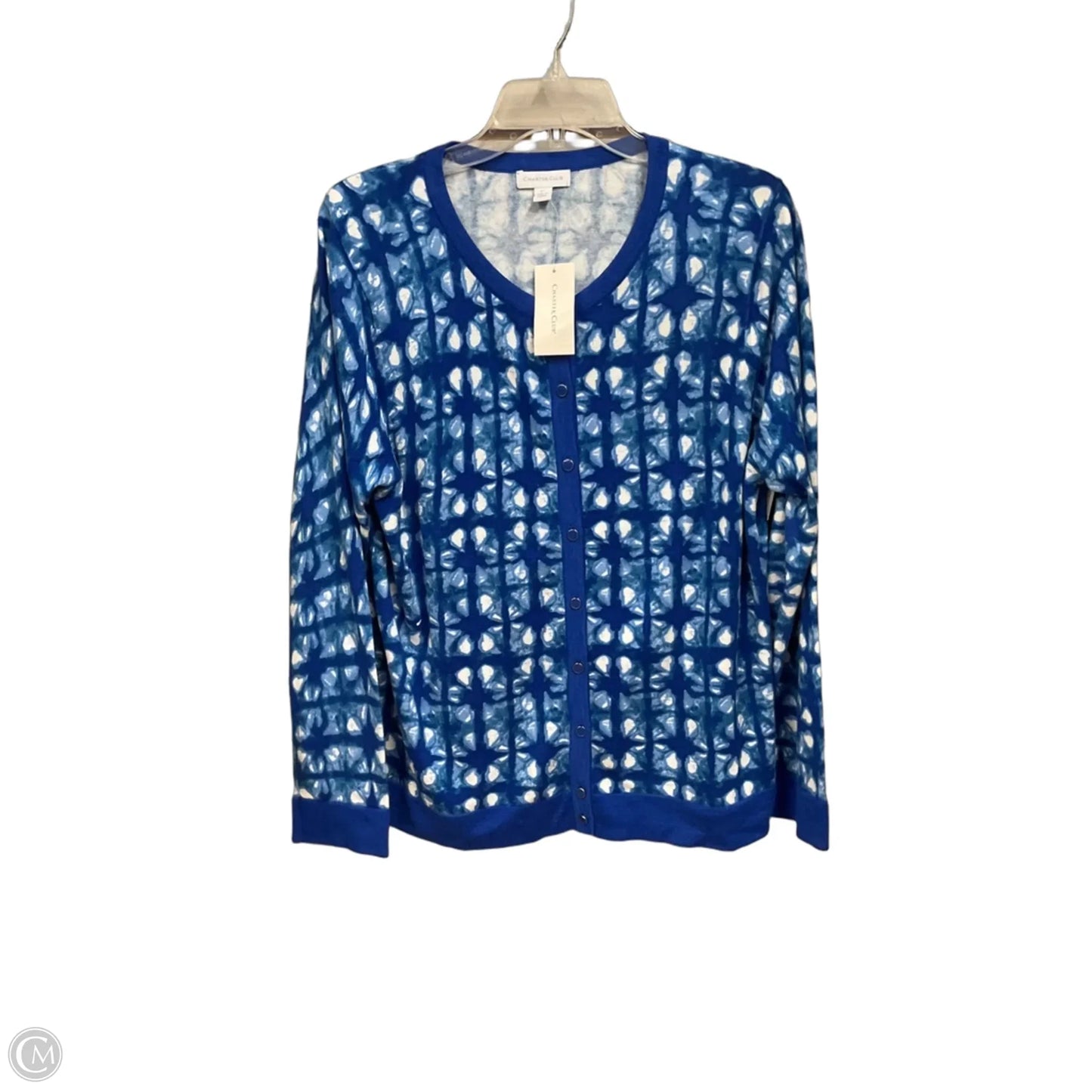 Cardigan By Charter Club In Blue, Size: Xxl