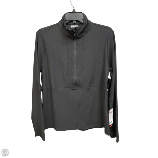 Athletic Top Long Sleeve Collar By 32 Degrees In Black, Size: L