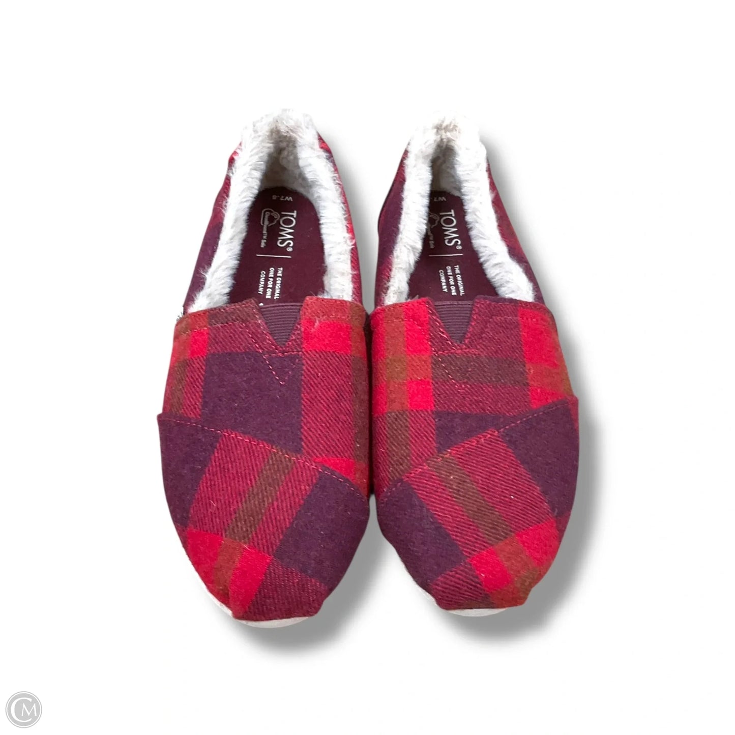 Shoes Flats By Toms In Plaid Pattern, Size: 7.5