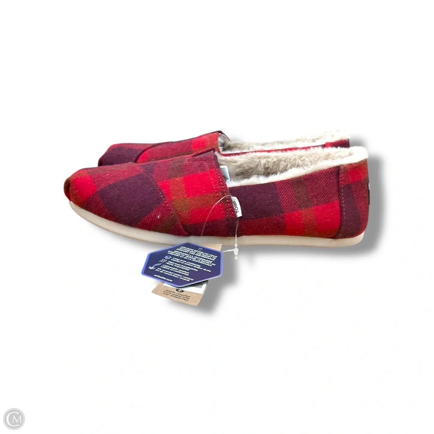 Shoes Flats By Toms In Plaid Pattern, Size: 7.5