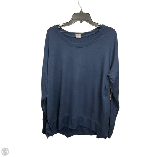 Athletic Top Long Sleeve Crewneck By Avia In Navy, Size: Xl