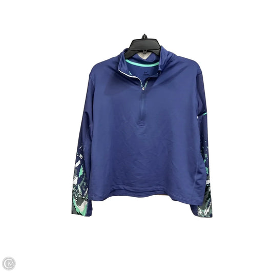 Athletic Top Long Sleeve Collar By Nike Apparel In Purple, Size: 2x