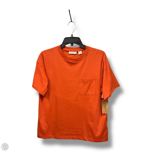 Top Short Sleeve Basic By Christian Siriano In Orange, Size: S