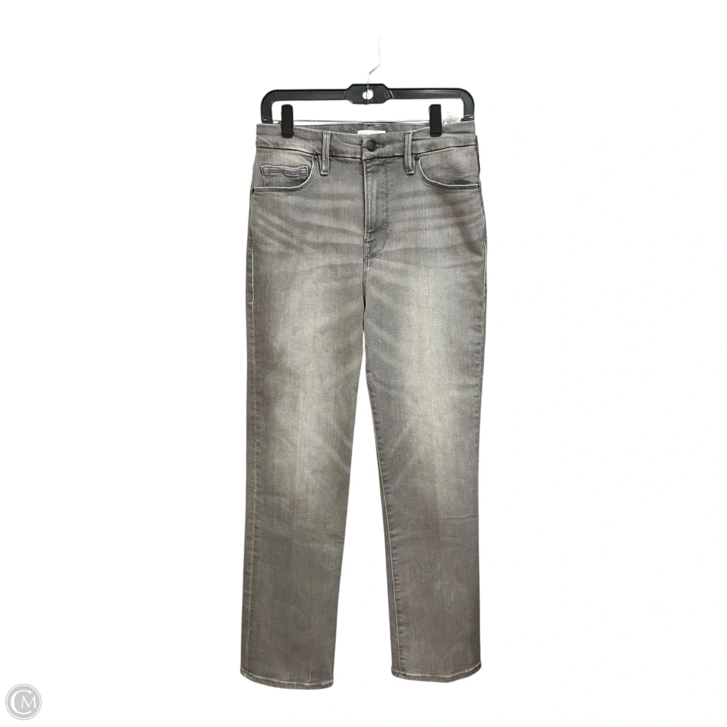 Jeans Straight By Good American In Grey Denim, Size: 2