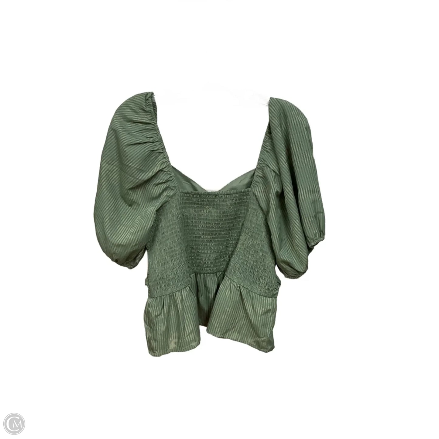 Top Short Sleeve By Express In Green, Size: Xl