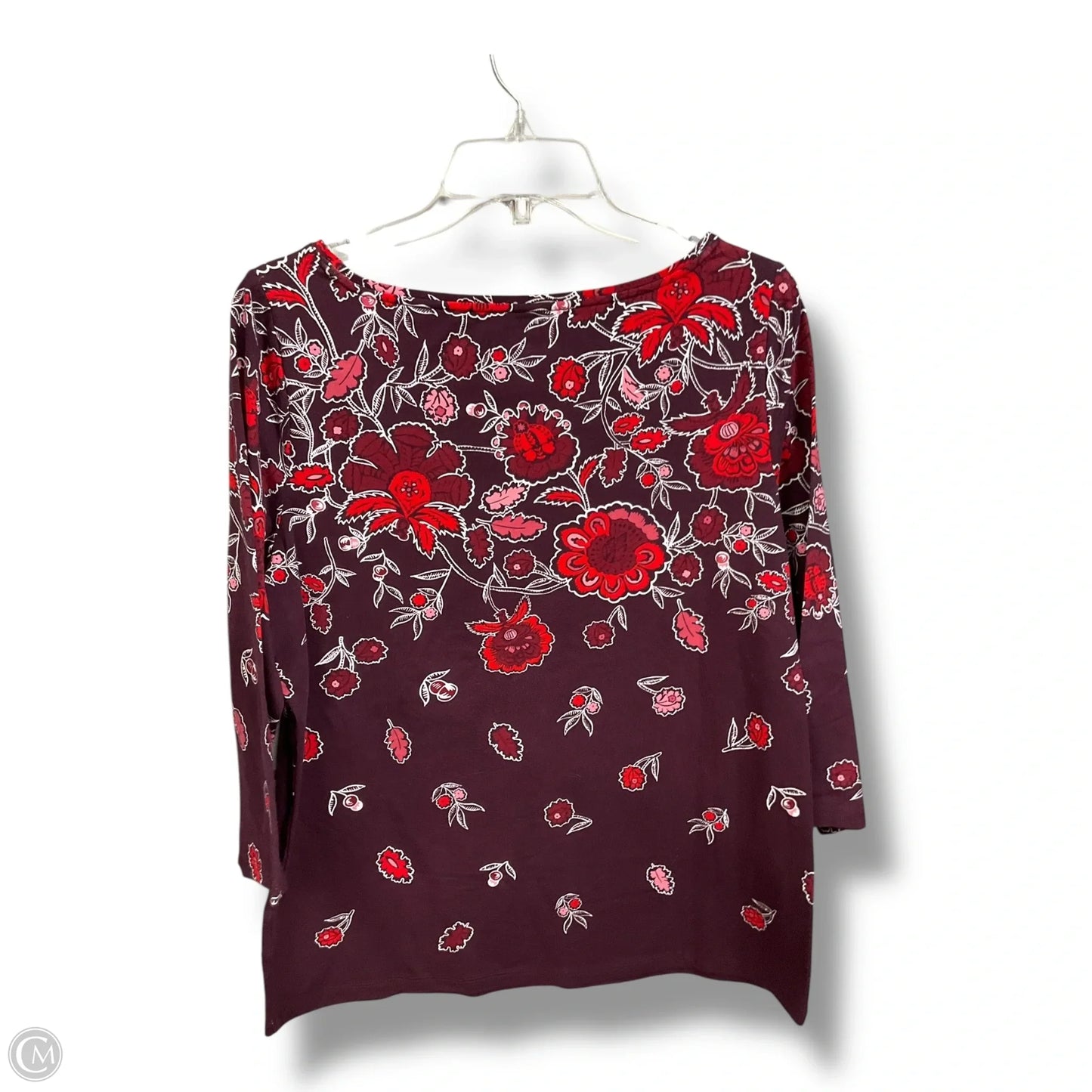 Top Long Sleeve By Talbots In Floral Print, Size: 1x