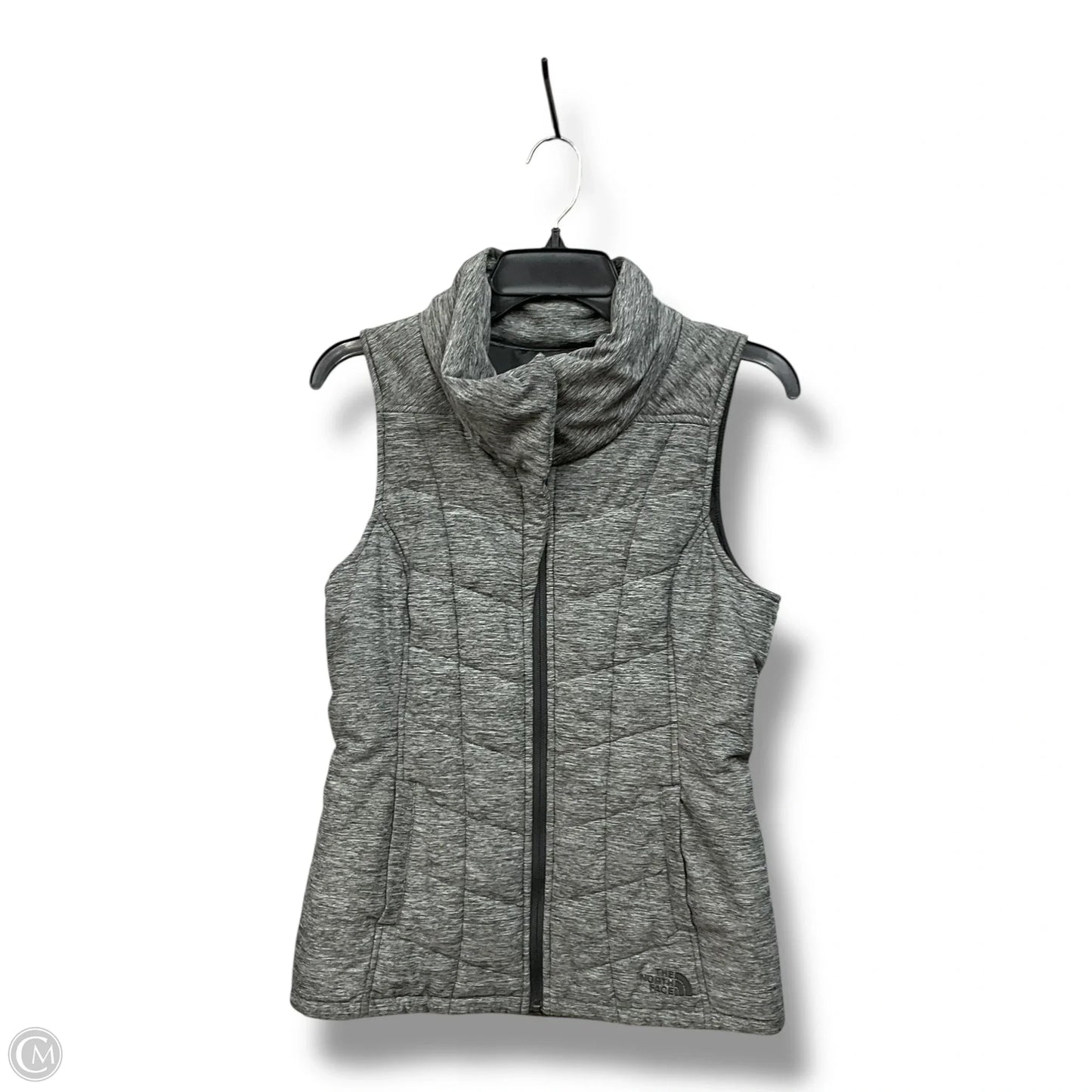 Vest Puffer & Quilted By The North Face In Grey, Size: S