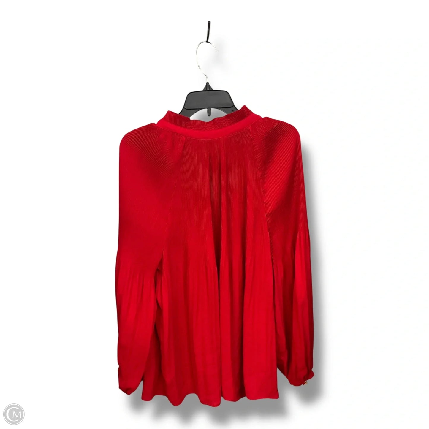 Blouse Long Sleeve By Lauren By Ralph Lauren In Red, Size: 2x
