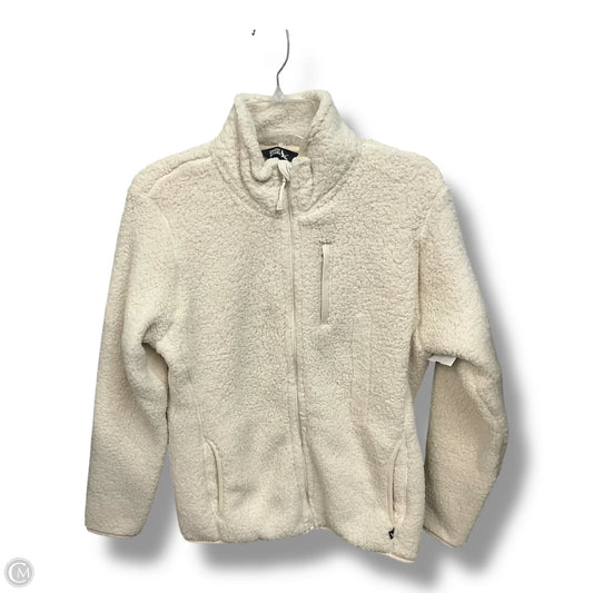 Jacket Faux Fur & Sherpa By Eddie Bauer In Cream, Size: S