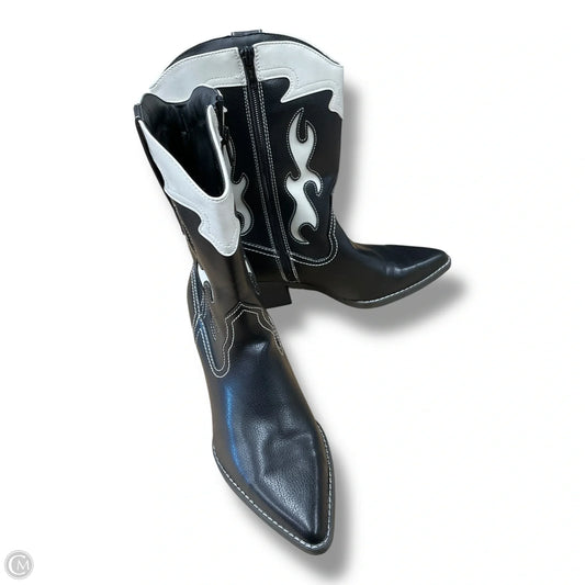 Boots Western By Universal Thread In Black & White, Size: 8.5