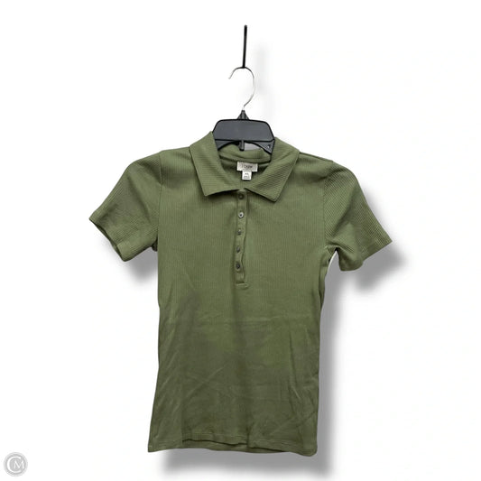 Top Short Sleeve By J. Crew In Green, Size: Xs