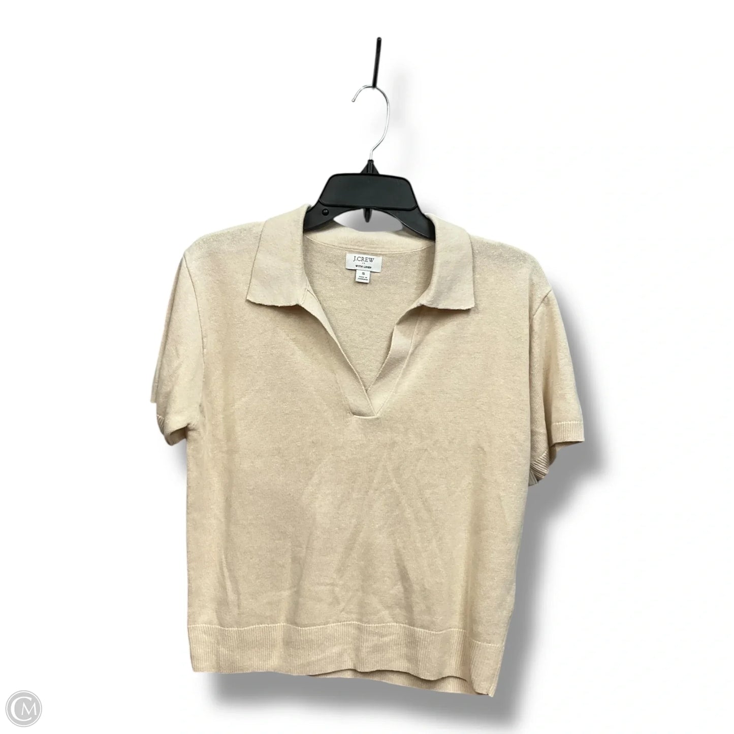 Top Short Sleeve By J. Crew In Cream, Size: S